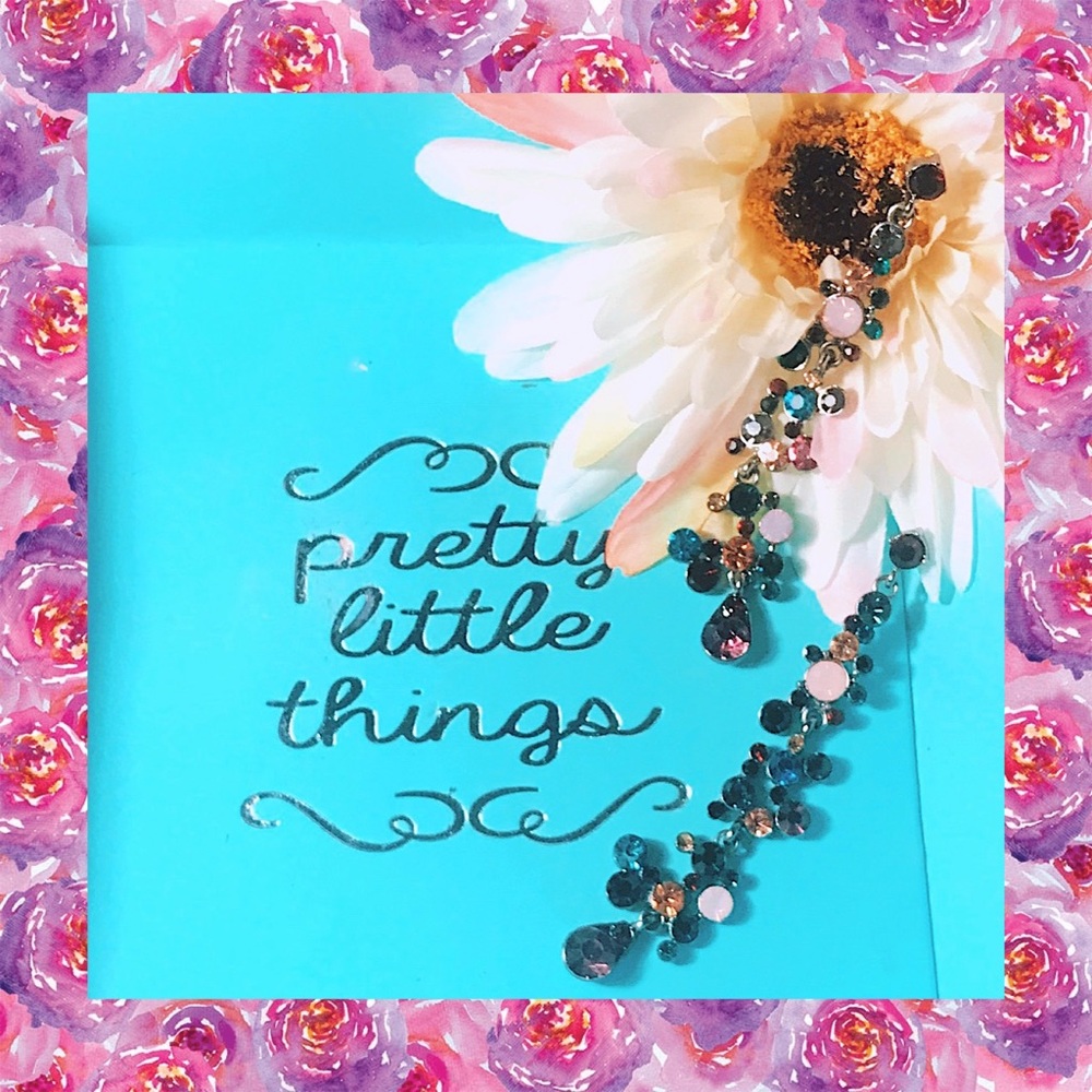 5/$25 Pretty colorful jeweled dangle earrings